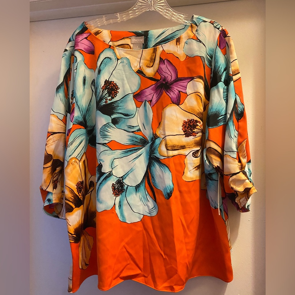 Chico's Floral Women's Top, size 3
